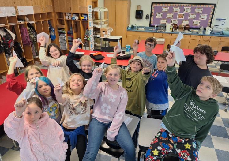 Yound Audience of 5th Graders for Amelia Eart Play