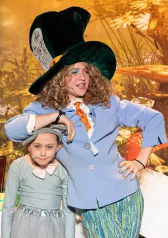 Kids are creative in play Alice in Wonderland