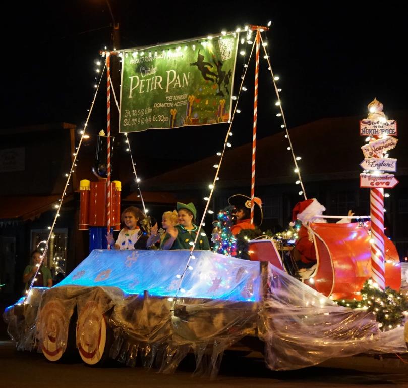 Kids drum up publicity for A Christmas Peter Pan.