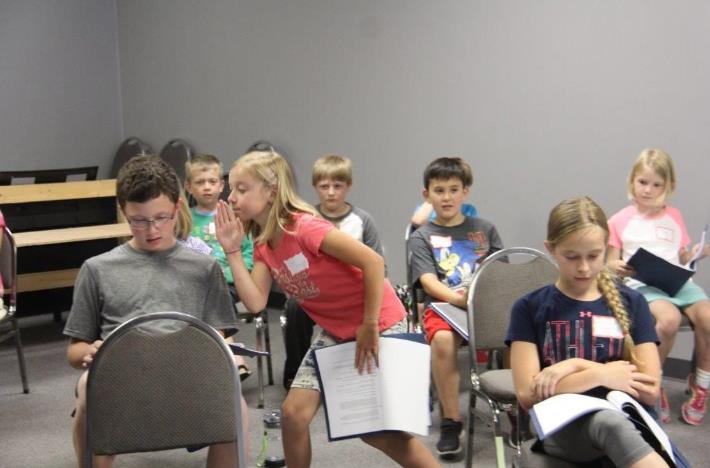 Kids rehearse Kid Frankenstein