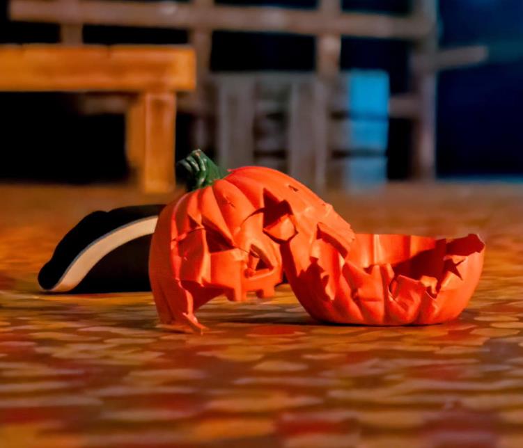 Smashed pumpkin in Sleepy Hollow Play