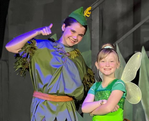 Peter and Tinker Bell in ArtReach's playscript for kids to perform