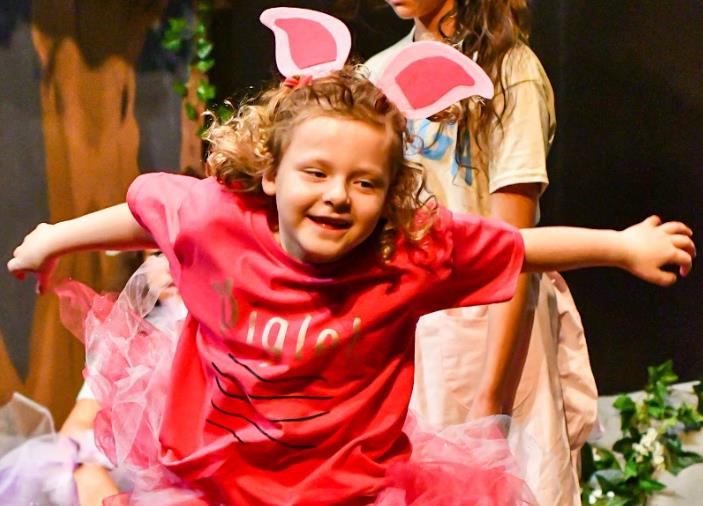 Piglet in Winnie the Pooh play