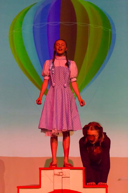 Dorothy and Toto in Wizard of Oz play
